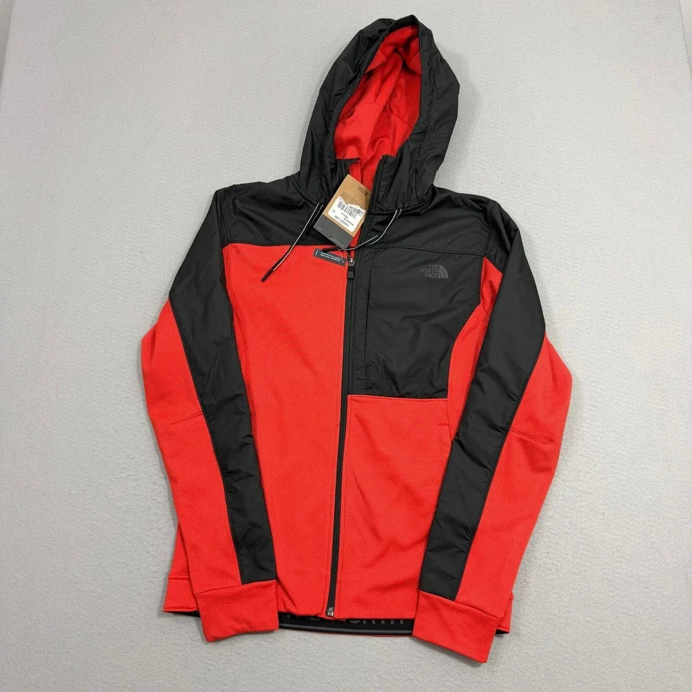 The North Face Essential Fleece Full-Zip Hoodie Jacket Medium Red Active NEW